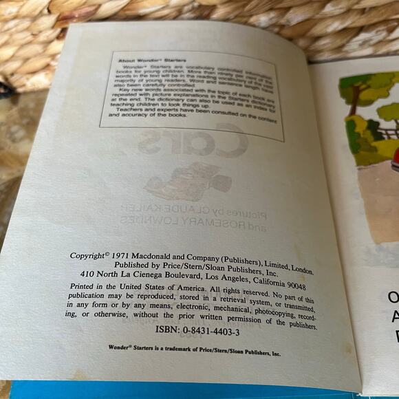 Cars Wonder Starts 1983 Child Book - Picture 4 of 9